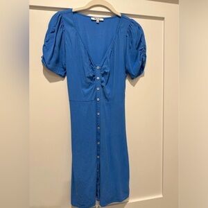 V-Neck Button-Front Mini Dress, Madewell